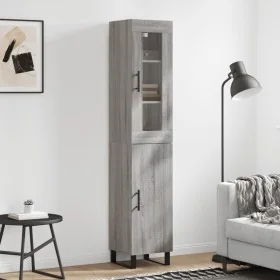 Aparador alto madera contrachapada gris Sonoma 34,5x34x180 cm de , Aparadores - Ref: Foro24-3199199, Precio: 123,54 €, Descue...