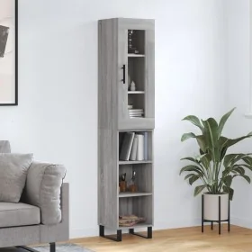 Aparador alto madera contrachapada gris Sonoma 34,5x34x180 cm von , Sideboards - Ref: Foro24-3199391, Preis: 97,33 €, Rabatt: %