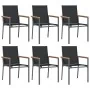 Sillas de jardín 6 uds textilene y acero negro 55x61,5x90 cm de , Sillas de jardín - Ref: Foro24-3187086, Precio: 346,85 €, D...
