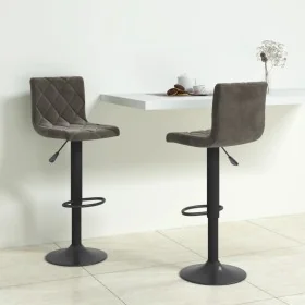 Taburetes de cocina 2 unidades terciopelo gris oscuro by , Kitchen stools - Ref: Foro24-333732, Price: 127,68 €, Discount: %