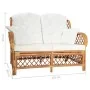 Sofá de 2 plazas de ratán marrón claro von , Sofas - Ref: Foro24-325474, Preis: 400,45 €, Rabatt: %