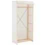 Armario de tela blanco 79x40x170 cm de , Armarios roperos - Ref: Foro24-248192, Precio: 96,01 €, Descuento: %