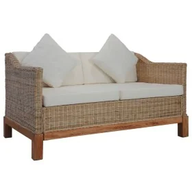 Sofá de 2 plazas con cojines ratán natural von , Sofas - Ref: Foro24-283076, Preis: 563,76 €, Rabatt: %