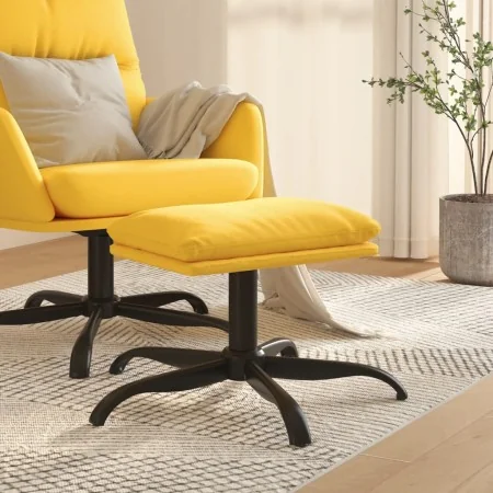 Reposapiés de tela amarillo mostaza 60x60x36 cm de , Otomanas - Ref: Foro24-341574, Precio: 44,47 €, Descuento: %