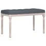 Banco de terciopelo gris oscuro 80x40x49 cm de , Bancos - Ref: Foro24-344447, Precio: 67,82 €, Descuento: %