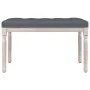 Banco de terciopelo gris oscuro 80x40x49 cm de , Bancos - Ref: Foro24-344447, Precio: 67,82 €, Descuento: %