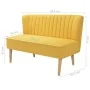 Sofá de tela amarillo 117x55,5x77 cm by , Sofas - Ref: Foro24-244074, Price: 267,68 €, Discount: %