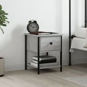 Mesita de noche madera de ingeniería gris Sonoma 34x35,5x45 cm de , Mesitas de noche - Ref: Foro24-825859, Precio: 41,47 €, D...