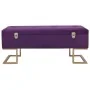 Banco con compartimento 105 cm morado de terciopelo de , Bancos para recibidores y almacenamiento - Ref: Foro24-247572, Preci...