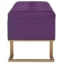 Banco con compartimento 105 cm morado de terciopelo de , Bancos para recibidores y almacenamiento - Ref: Foro24-247572, Preci...