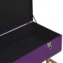 Banco con compartimento 105 cm morado de terciopelo de , Bancos para recibidores y almacenamiento - Ref: Foro24-247572, Preci...