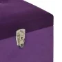 Banco con compartimento 105 cm morado de terciopelo de , Bancos para recibidores y almacenamiento - Ref: Foro24-247572, Preci...