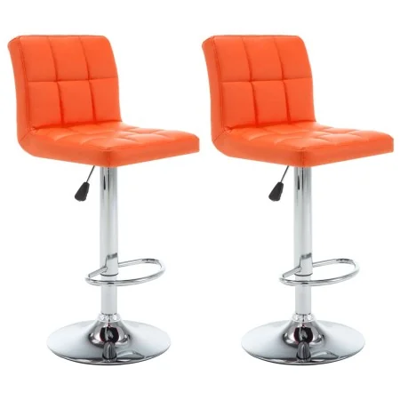 Taburetes de cocina 2 unidades cuero sintético naranja de , Taburetes de cocina - Ref: Foro24-323640, Precio: 133,05 €, Descu...