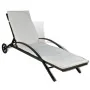 Tumbona con cojín y ruedas ratán sintético marrón de , Tumbonas - Ref: Foro24-42488, Precio: 147,61 €, Descuento: %