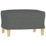 Sofá de 3 plazas con taburete de tela gris oscuro 180 cm by , Sofas - Ref: Foro24-3201074, Price: 323,11 €, Discount: %