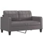 Sofá de 2 plazas con cojines cuero sintético gris 140 cm de , Sofás - Ref: Foro24-3200805, Precio: 194,86 €, Descuento: %