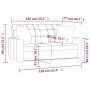 Sofá de 2 plazas con cojines cuero sintético gris 140 cm de , Sofás - Ref: Foro24-3200805, Precio: 194,86 €, Descuento: %