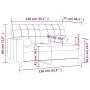 Sofá de 2 plazas con cojines tela rojo tinto 140 cm de , Sofás - Ref: Foro24-3200788, Precio: 215,66 €, Descuento: %