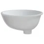 Lavabo de baño ovalado cerámica blanco 38,5x33,5x19 cm de , Lavabos - Ref: Foro24-153716, Precio: 44,99 €, Descuento: %