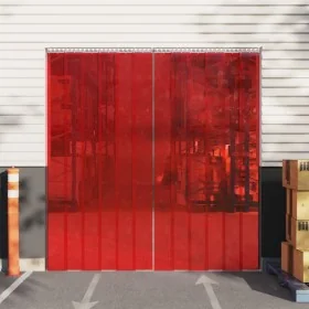 Tira de cortina para puertas PVC rojo 200x1,6 mm 10 m by , Curtains and curtains - Ref: Foro24-153865, Price: 47,76 €, Discou...