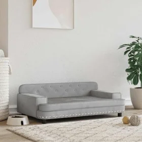 Cama para perros de terciopelo gris claro 90x53x30 cm de , Camas para perros - Ref: Foro24-171869, Precio: 113,95 €, Descuent...