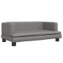 Cama para perros de cuero sintético gris 80x45x30 cm de , Camas para perros - Ref: Foro24-171904, Precio: 69,28 €, Descuento: %