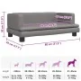 Cama para perros de cuero sintético gris 80x45x30 cm de , Camas para perros - Ref: Foro24-171904, Precio: 69,28 €, Descuento: %