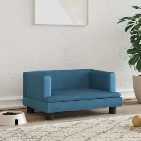 Cama para perros de terciopelo azul 60x40x30 cm de , Camas para perros - Ref: Foro24-171906, Precio: 57,91 €, Descuento: %