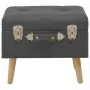 Taburetes de almacenamiento 3 piezas gris oscuro de tela by , Benches for halls and storage - Ref: Foro24-247526, Price: 154,...