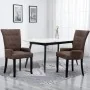 Silla de comedor con reposabrazos de tela marrón de , Sillas de comedor - Ref: Foro24-248462, Precio: 144,45 €, Descuento: %