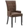 Silla de comedor con reposabrazos de tela marrón de , Sillas de comedor - Ref: Foro24-248462, Precio: 144,45 €, Descuento: %