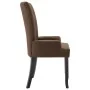 Silla de comedor con reposabrazos de tela marrón de , Sillas de comedor - Ref: Foro24-248462, Precio: 144,45 €, Descuento: %