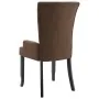Silla de comedor con reposabrazos de tela marrón de , Sillas de comedor - Ref: Foro24-248462, Precio: 144,45 €, Descuento: %