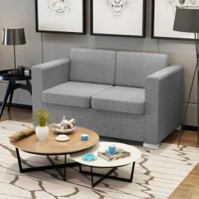 Sofá de 2 plazas de tela gris claro de , Sofás - Ref: Foro24-243580, Precio: 307,36 €, Descuento: %