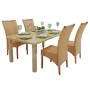 Sillas de comedor 4 unidades ratán natural marrón de , Sillas de comedor - Ref: Foro24-274202, Precio: 382,77 €, Descuento: %