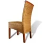 Sillas de comedor 4 unidades ratán natural marrón de , Sillas de comedor - Ref: Foro24-274202, Precio: 382,77 €, Descuento: %