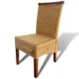 Sillas de comedor 4 unidades ratán natural marrón de , Sillas de comedor - Ref: Foro24-274202, Precio: 382,77 €, Descuento: %