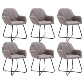 Sillas de comedor 6 unidades de tela gris taupe de , Sillas de comedor - Ref: Foro24-277113, Precio: 661,59 €, Descuento: %