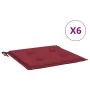 Cojines de silla de jardín 6 uds tela rojo tinto 50x50x3 cm de , Cojines para sillas y sofás - Ref: Foro24-314058, Precio: 42...