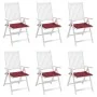 Cojines de silla de jardín 6 uds tela rojo tinto 50x50x3 cm de , Cojines para sillas y sofás - Ref: Foro24-314058, Precio: 42...