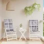 Cojín silla jardín respaldo alto 2 uds cuadros gris 120x50x3 cm de , Cojines para sillas y sofás - Ref: Foro24-314128, Precio...