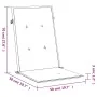 Cojín silla jardín respaldo alto 2 uds cuadros gris 120x50x3 cm de , Cojines para sillas y sofás - Ref: Foro24-314128, Precio...