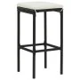 Taburetes de cocina con cojines 3 uds ratán sintético negro de , Taburetes de cocina - Ref: Foro24-313443, Precio: 166,74 €, ...