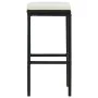 Taburetes de cocina con cojines 3 uds ratán sintético negro de , Taburetes de cocina - Ref: Foro24-313443, Precio: 166,74 €, ...
