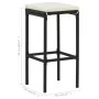 Taburetes de cocina con cojines 3 uds ratán sintético negro de , Taburetes de cocina - Ref: Foro24-313443, Precio: 166,74 €, ...