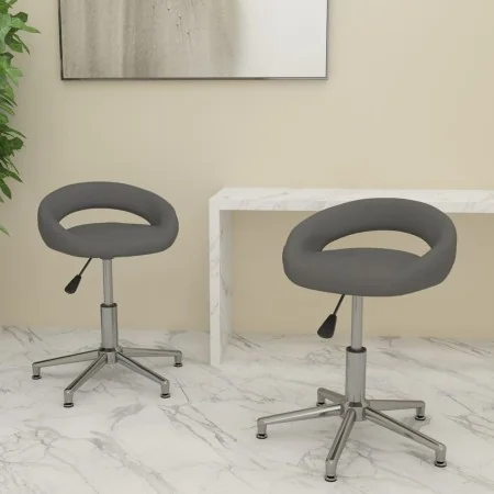 Sillas comedor giratorias 2 unidades cuero sintético gris de , Sillas de comedor - Ref: Foro24-333324, Precio: 96,22 €, Descu...