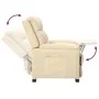 Sillón reclinable de tela crema by , Armchairs - Ref: Foro24-342348, Price: 181,45 €, Discount: %
