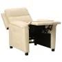 Sillón reclinable de tela crema by , Armchairs - Ref: Foro24-342348, Price: 181,45 €, Discount: %