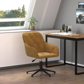 Silla de oficina giratoria de terciopelo marrón de , Sillas de oficina - Ref: Foro24-344864, Precio: 89,09 €, Descuento: %
