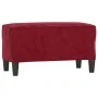 Banco de terciopelo rojo vino tinto 70x35x41 cm de , Bancos - Ref: Foro24-349401, Precio: 48,48 €, Descuento: %